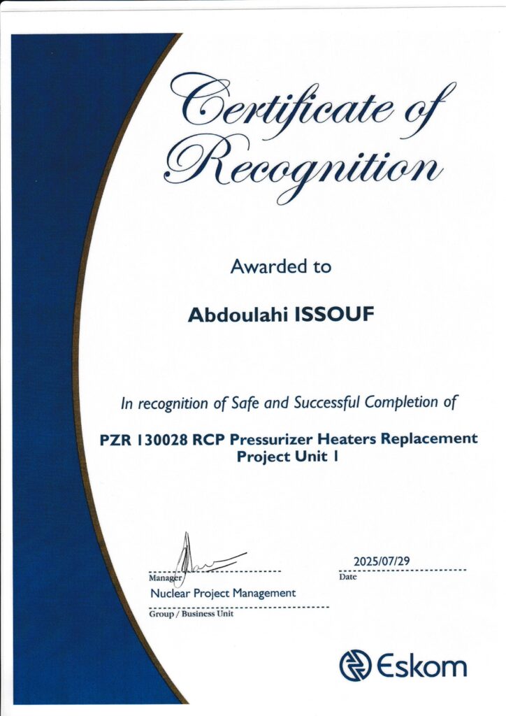 certificate of recognition
